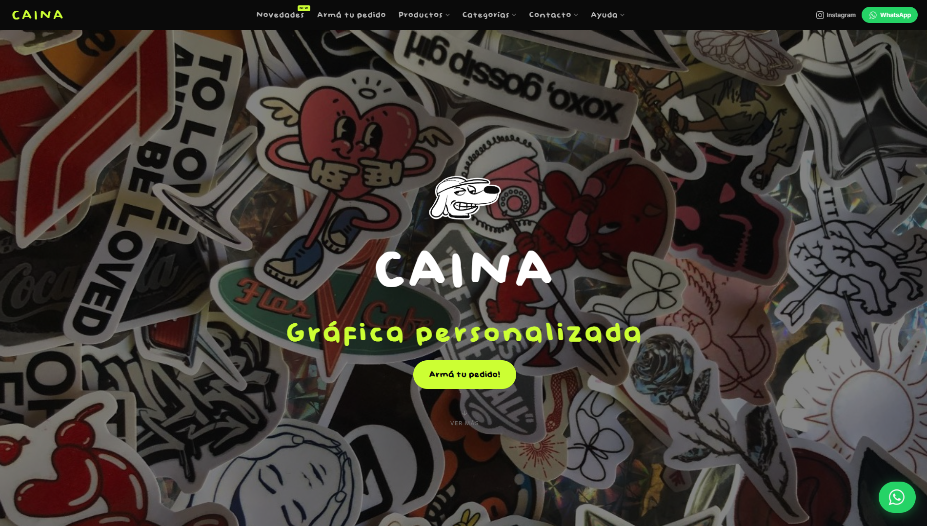 E-commerce y sistema de gestión para CAINA